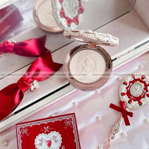 Phấn phủ Flower Knows strawberry cupid Powder #02 đỏ