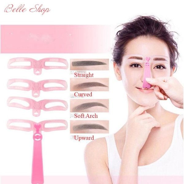 Bộ khuôn kẻ mày 8 mẫu nhựa dẻo cao cấp
