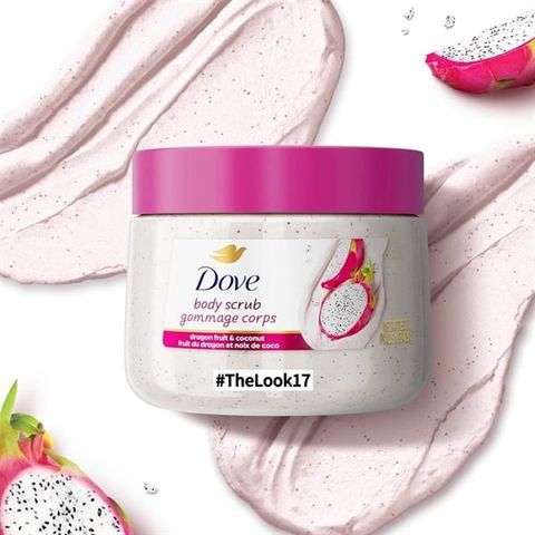 Tẩy Da Chết Dove Crushed Cherry & Chia Milk Body Scrub 425g bản mỹ #thanh long