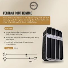 Nước Hoa Nam Armaf Ventana Pour Homme Eau De Parfum 100ml