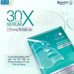 Mặt nạ tinh chất làm dịu và cải thiện da mụn, da nhạy cảm cao cấp Hada Labo premium pore care serum mask gói 1 miếng 23g