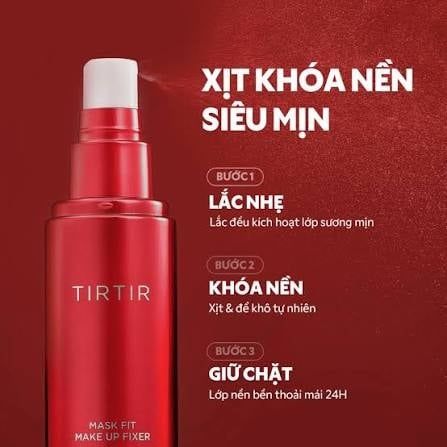 Xịt khoá nền lớp trang điểm Tirtir Mask Fit, nhẹ, không nhờn (80ml)