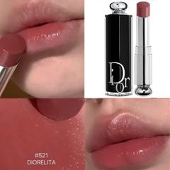 [full size] Son Dior addict hydrating shine lipstick #521-hồng khô full box