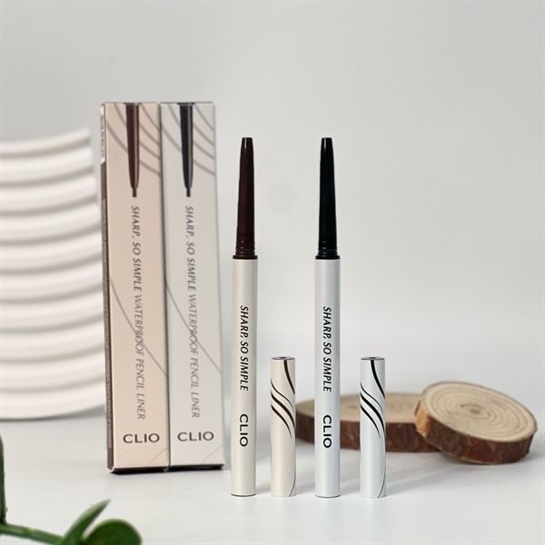 (new 2025) Chì Kẻ Viền Mắt Lâu Trôi Clio sharp so simple pencil Liner #02-nâu