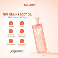 Dầu Dưỡng Thể Cao Cấp Five Grains Body Oil Dưỡng Ẩm, Sáng Da 100ml