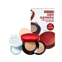 Set phấn nước Espoir be velvet cover cushion spf42+ #21 ivory (Tặng Lõi Refill + Phấn phủ mini 3g)