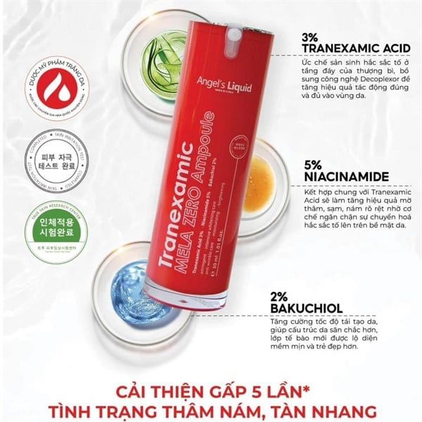 Serum Angel’s Liquid tranexamic mela zero ampoule đỏ 30ml
