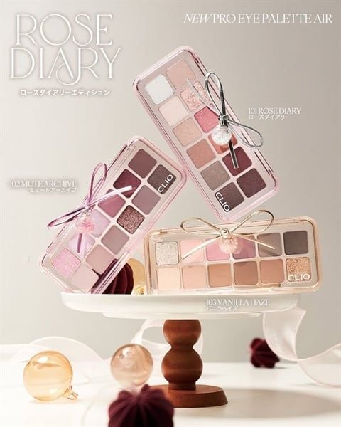 (limited edition)Bảng mắt Clio Pro Eye Palette 12ô #101-Rose Diary