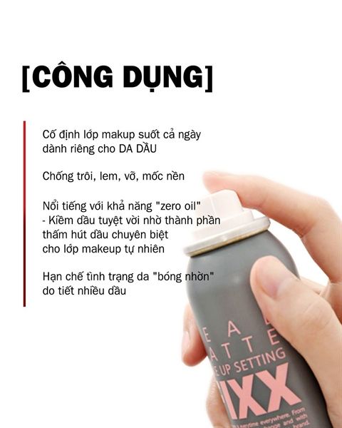 Xịt Khoá Makeup Fixx Real Matte Makeup Up Setting - 75ml #xám