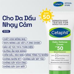 Kem chống nắng Cetaphil vật lý cho da nhạy cảm SPF50+ 50g