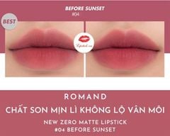 Son thỏi Romand zero matte #04 before sunset