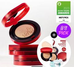 Set phấn nước Espoir be velvet cover cushion spf42+ #21 ivory (Tặng Lõi Refill + Phấn phủ mini 3g)