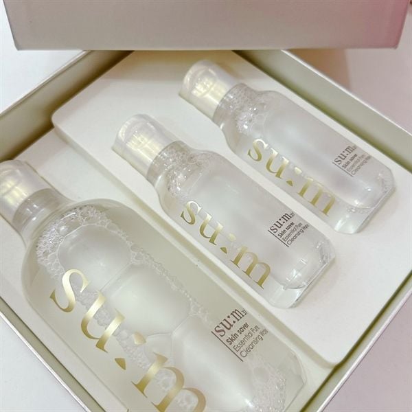 Set Tẩy Trang Su:um 37 skin saver Essential Pure cleansing water +2c tẩy trang