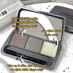 Kẻ Mày Dạng Bột GOGO TALES 3 Ô Kèm Sáp Định Hình #G02