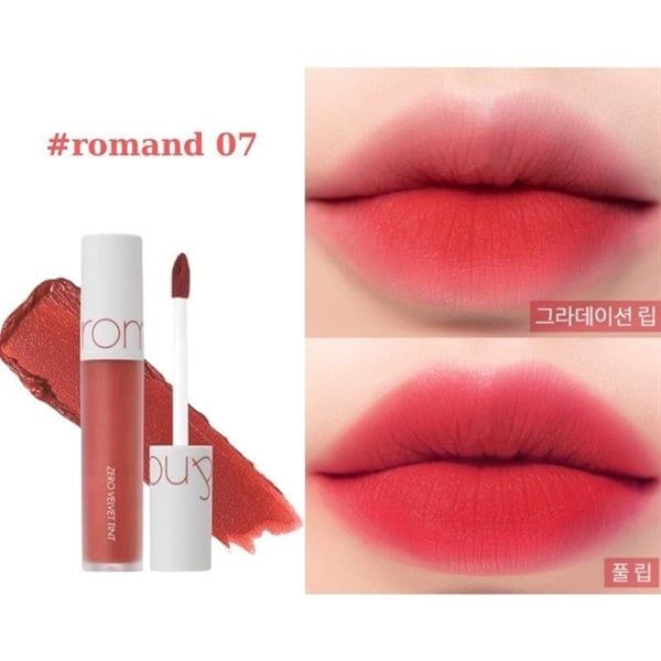 Son kem lì Romand zero velvet tint #07 fizz đỏ cherry