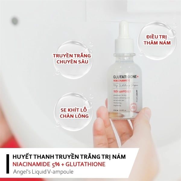 Serum trắng da Angel’s Liquid tinh chất glutathione + niacinamide 700 v-ampoule 30ml