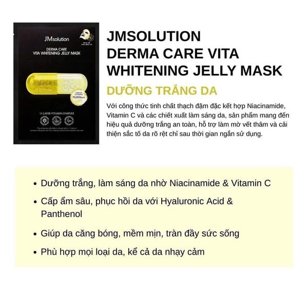 Mặt nạ Jmsolution derma care Vita whitening Jelly 30ml