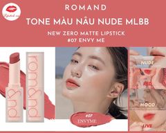 Son thỏi Romand zero matte 07 Envy Me