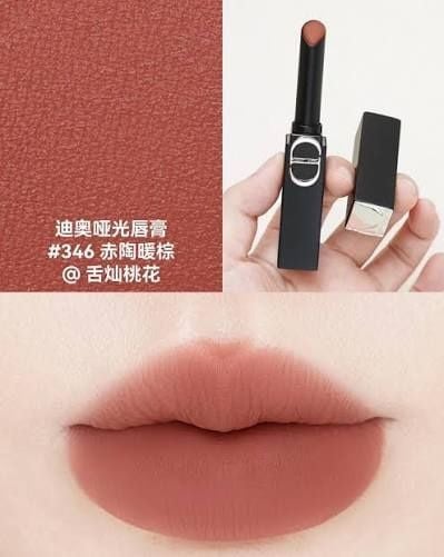 Son Lì Dior Rouge Dior On Stage Matte 346 Auburn Mystery Màu Nâu Cam