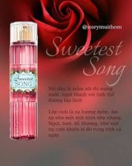 Xịt thơm nước hoa toàn thân Sweettest Song 236ml