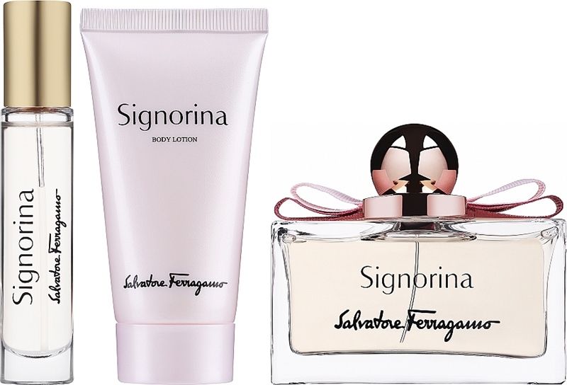 Gift set Salvatore Ferragamo Signorina EDP 3pcs ( EDP 100ml & EDP 10ml & Lotion Dưỡng Da 50 ml )