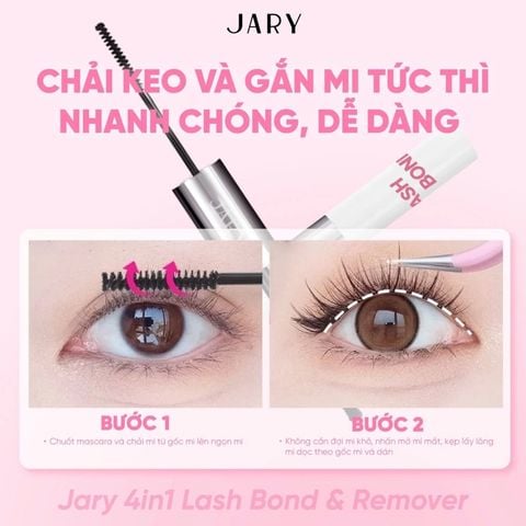 Keo dán mi 2 đầu 4IN1 jary lash bond & remover 4g