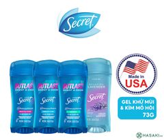 [mẫu mới ] Lăn Khử Mùi dạng gel Secret Mỹ Giảm Tiết Mồ Hội #unscented- không mùi