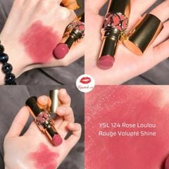 Son Dưỡng Yves Saint Laurent YSL Rouge Volupté Shine 124 Oil-In-Stick Màu Hồng Đào