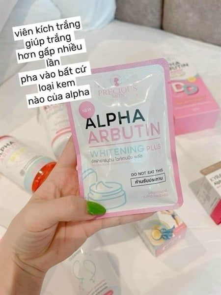 Vĩ kích trắng Alpha Arbutin whitening plus 10 viên