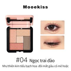 Bảng phấn mắt Mooekiss soulmate #04-hồng đào