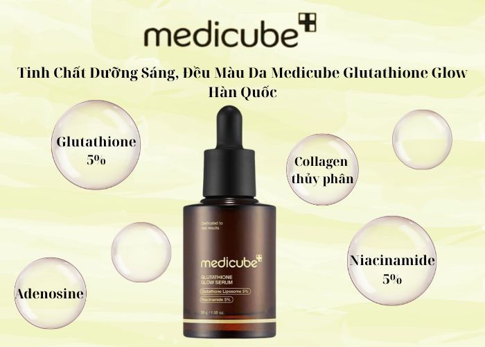 Tinh chất Medicube Glutathione Glow Serum dưỡng Sáng Da mờ thâm nám