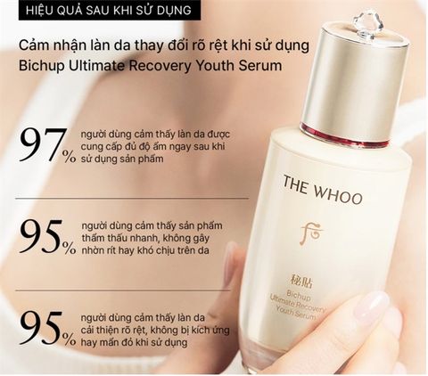 [unbox] Tinh Chất Dưỡng ẩm, Ngừa Lão Hóa The Whoo Bichup Ultimate Recovery Youth Serum 20ml