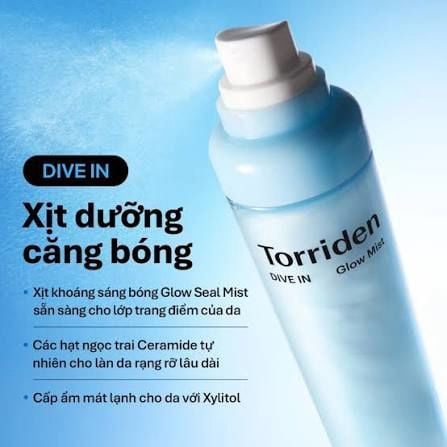 Xịt khoáng dưỡng ẩm, căng bóng Torriden Dive In Glow Mist 120ml