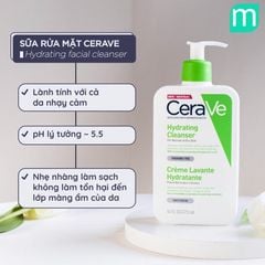 Sữa rửa mặt Cerave cho da khô 473ml