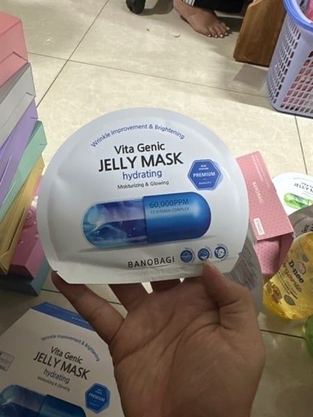 Miếng mặt nạ thuốc Banobagi Vita genic Jelly mask hydrating xanh dương