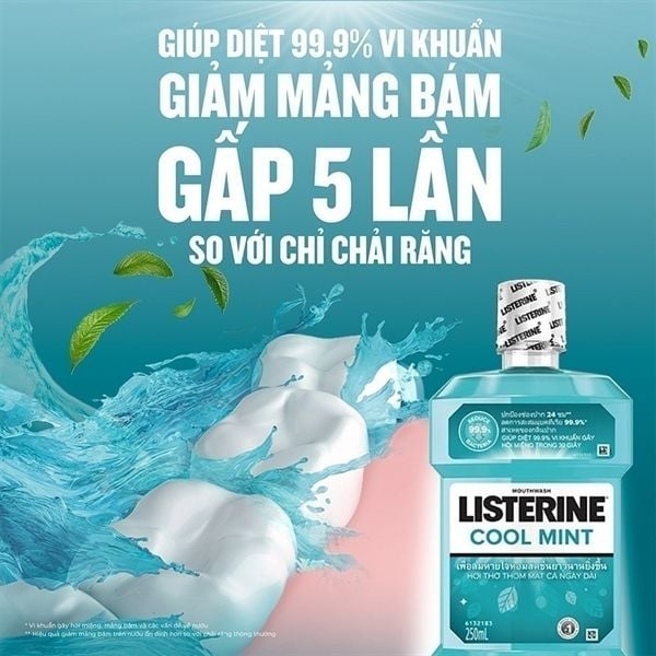 Nước Súc Miệng Listerine 750ml Cool Mint Mouthwash