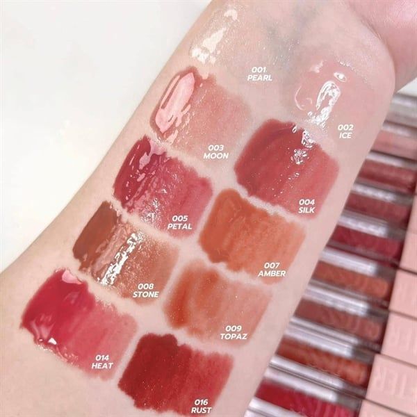 Son tint bóng Maybelline lifter gloss #014 heat