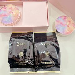 Set Cushion Ohui Ultimate Cover Cushion Moisture SPF50+ PA+++ 15gx3 - Flower Edition 2025 #01 Milk Beige (1 Hộp + 2 Lõi)