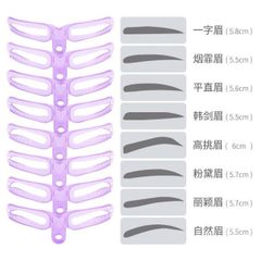 Bộ khuôn kẻ mày 8 mẫu nhựa dẻo cao cấp