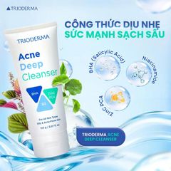 sữa rửa mặt Trioderma Acne Deep Cleanser 150g