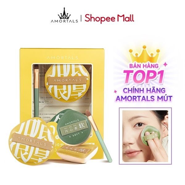 Set 2 bông mút Amortals size xl kèm cọ