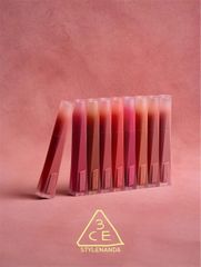 Son kem lì 3CE stylenanda velvet lip tint plush #02 taupe