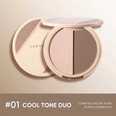 Judydoll bảng phấn bắt sáng và tạo khối 2 ô highlight&contour 01