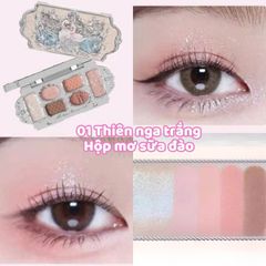 Bảng Phấn Mắt Hoa Biết FLOWER KNOWS swan ballet thiên nga #02-đen