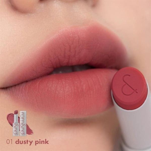 Son thỏi Romand New Zero Matte #1hồng lamh mlbb