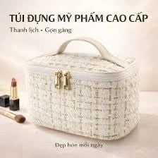 Túi Đựng Mỹ Phẩm Tiện Lợi #Trắng