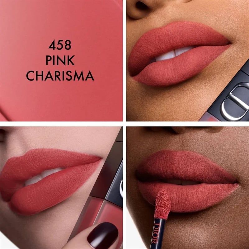 Son Kem Lì Dior Rouge Dior On Stage Ink #458 Pink Charisma Màu Nude Hồng Ấm