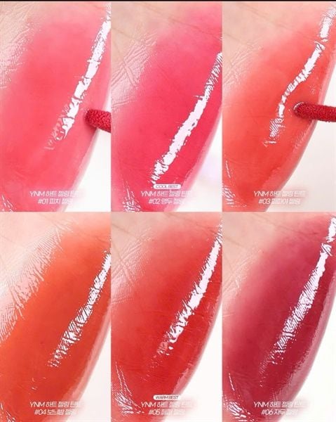 Son tint bóng YNM Heart Jelling Gà Cosmetic #06 plum jelling