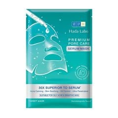 Mặt nạ tinh chất làm dịu và cải thiện da mụn, da nhạy cảm cao cấp Hada Labo premium pore care serum mask gói 1 miếng 23g