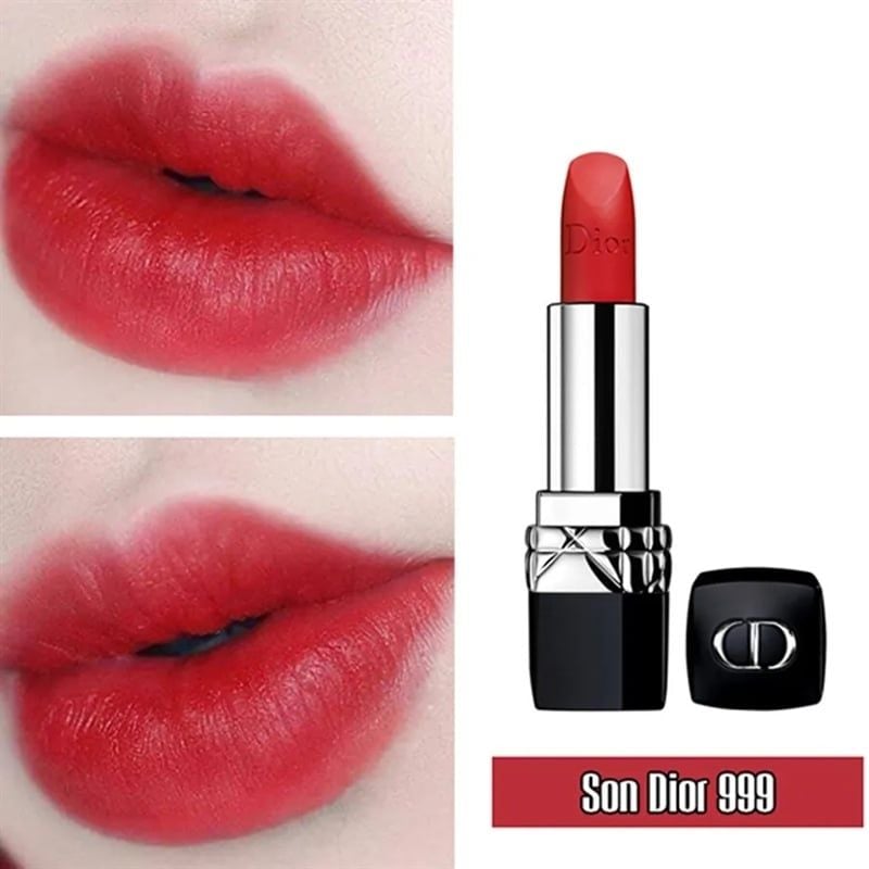 Son kem Dior Rouge Dior 999 Matte Màu Đỏ Thuần